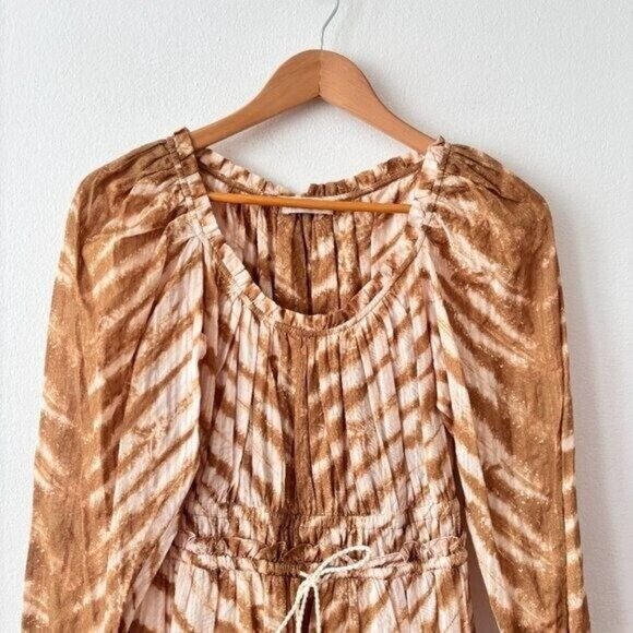 Ulla Johnson Naiara Ruffled Trim Mini Dress in Sand - Picture 5 of 9